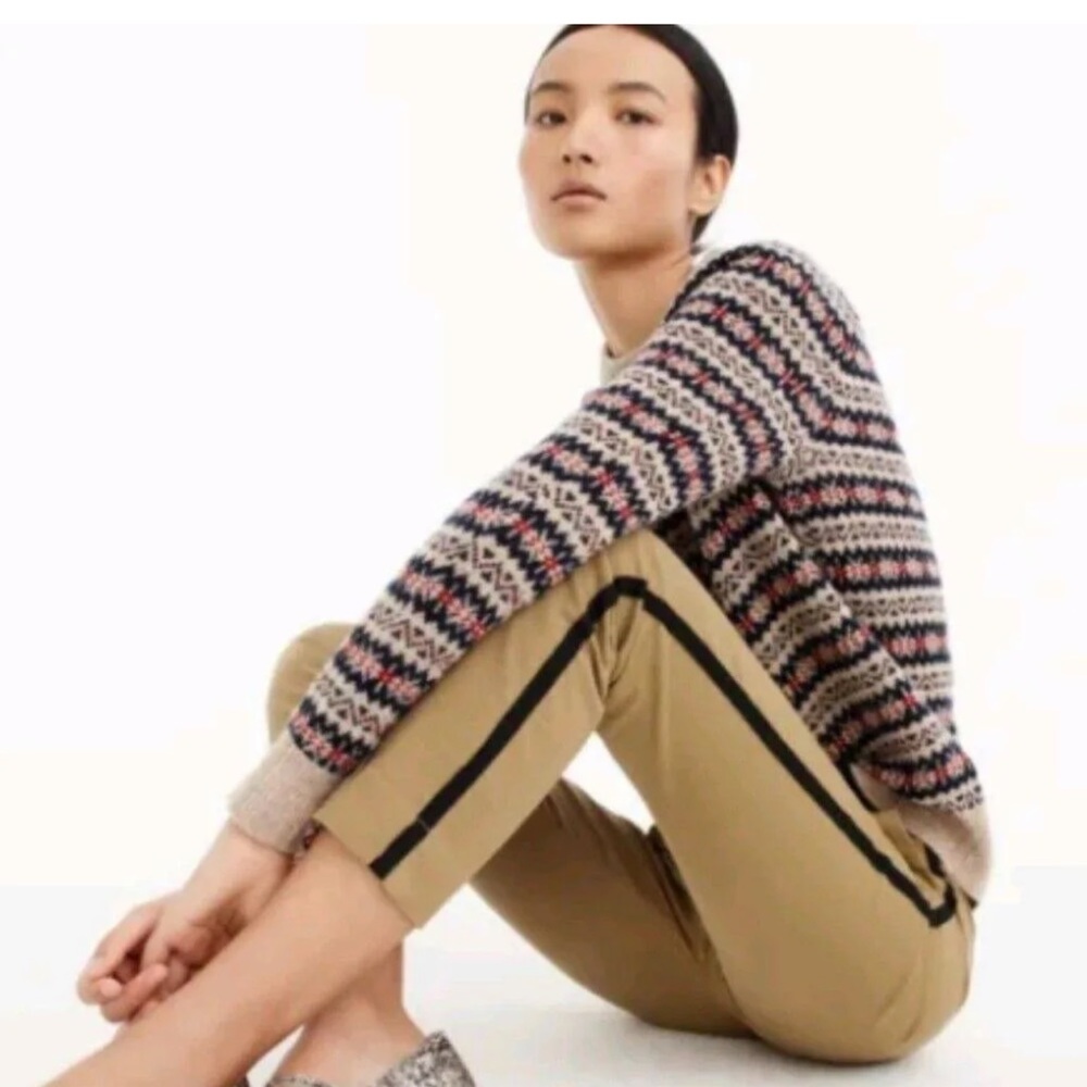 J.Crew Cameron bow stretch chino cropped pants Sz 6